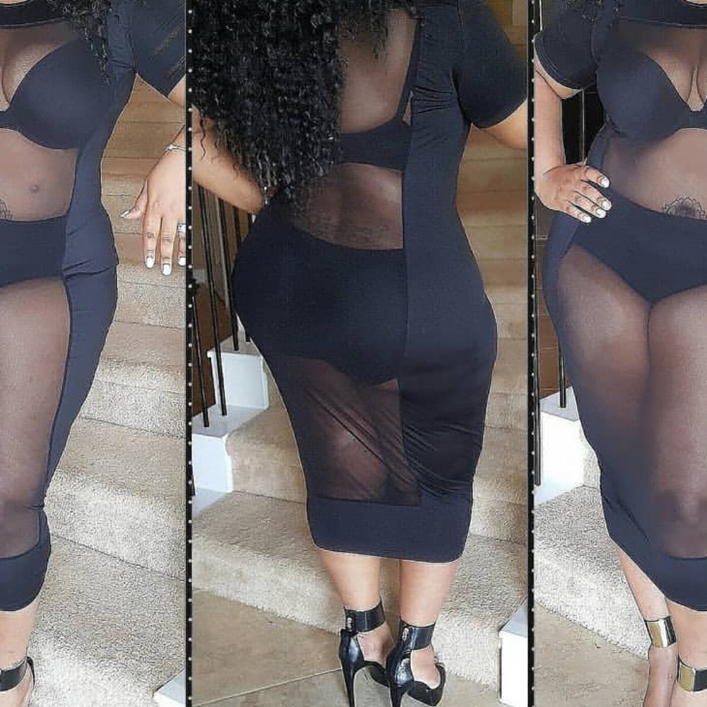 See Through  Dress...worn once no signs of wear